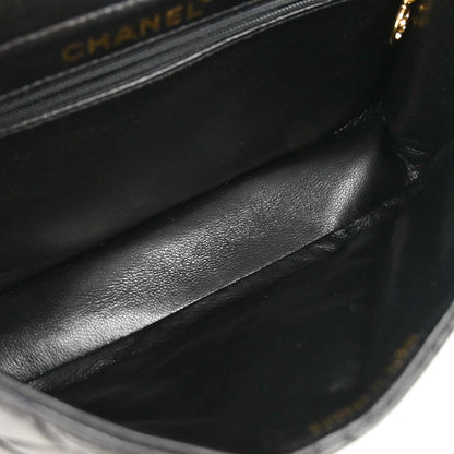 Chanel Black Lambskin Double Sided Flap Shoulder Bag