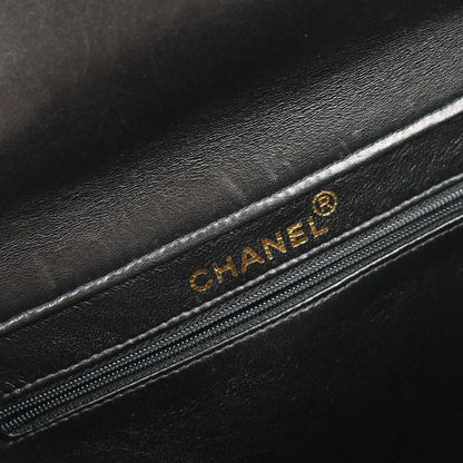 Chanel Black Lambskin Double Sided Flap Shoulder Bag