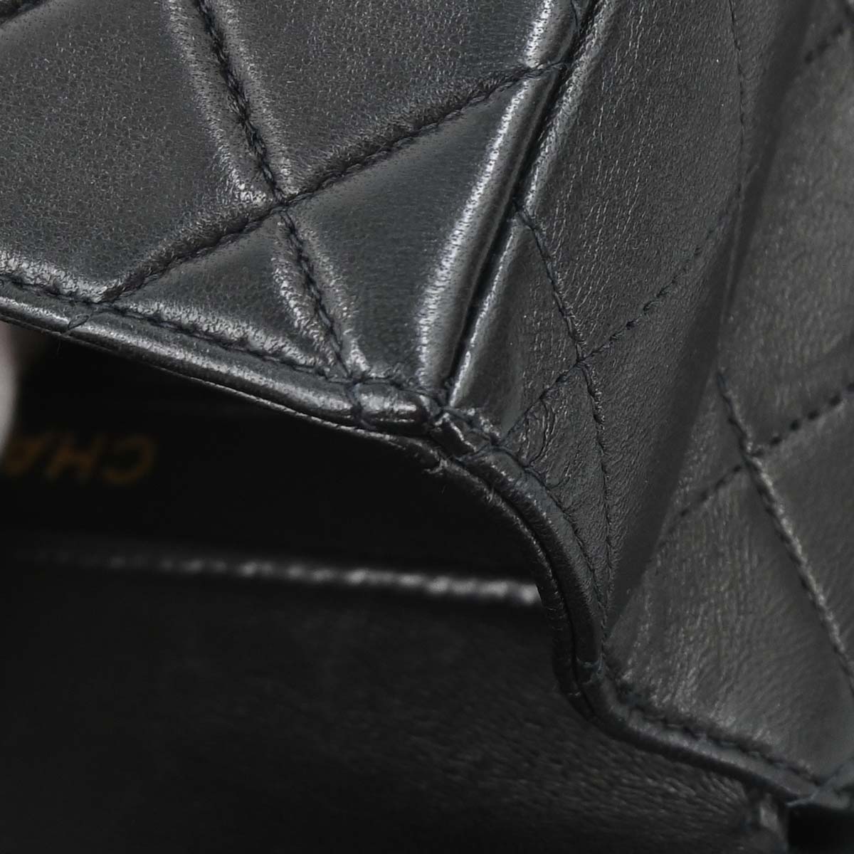 Chanel Black Lambskin Double Sided Flap Shoulder Bag