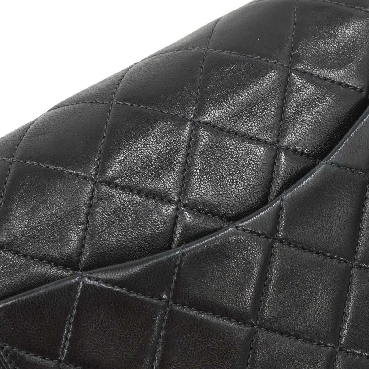 Chanel Black Lambskin Medium Classic Double Flap Shoulder Bag