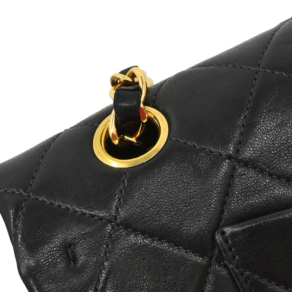 Chanel Black Lambskin Medium Classic Double Flap Shoulder Bag