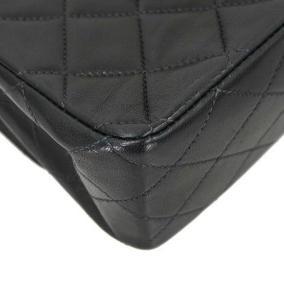 Chanel Black Lambskin Medium Classic Double Flap Shoulder Bag