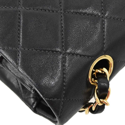Chanel Black Lambskin Medium Classic Double Flap Shoulder Bag