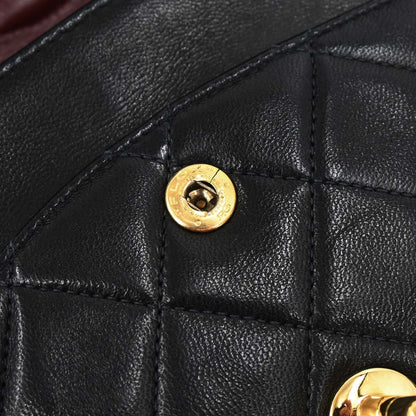Chanel Black Lambskin Medium Classic Double Flap Shoulder Bag