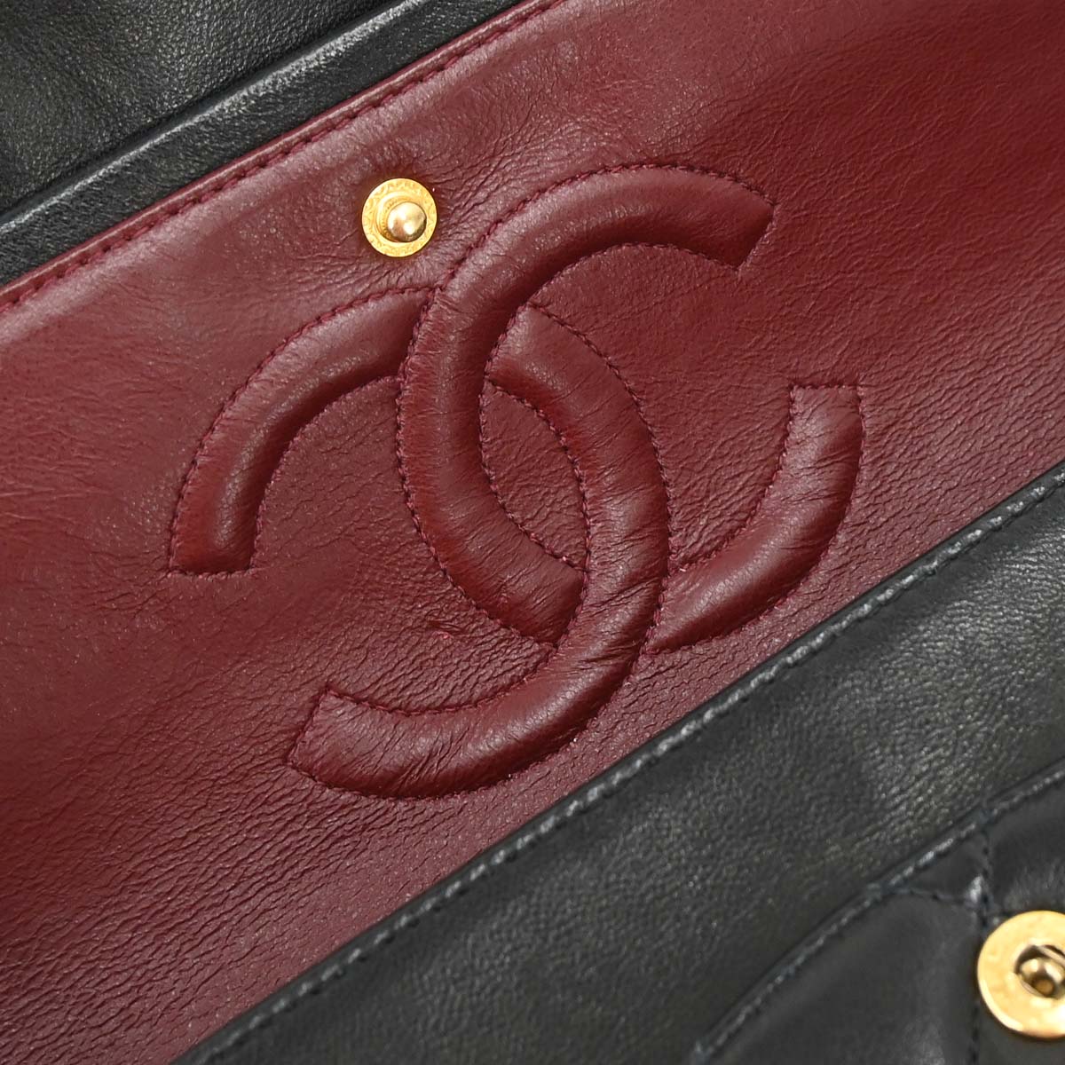 Chanel Black Lambskin Medium Classic Double Flap Shoulder Bag