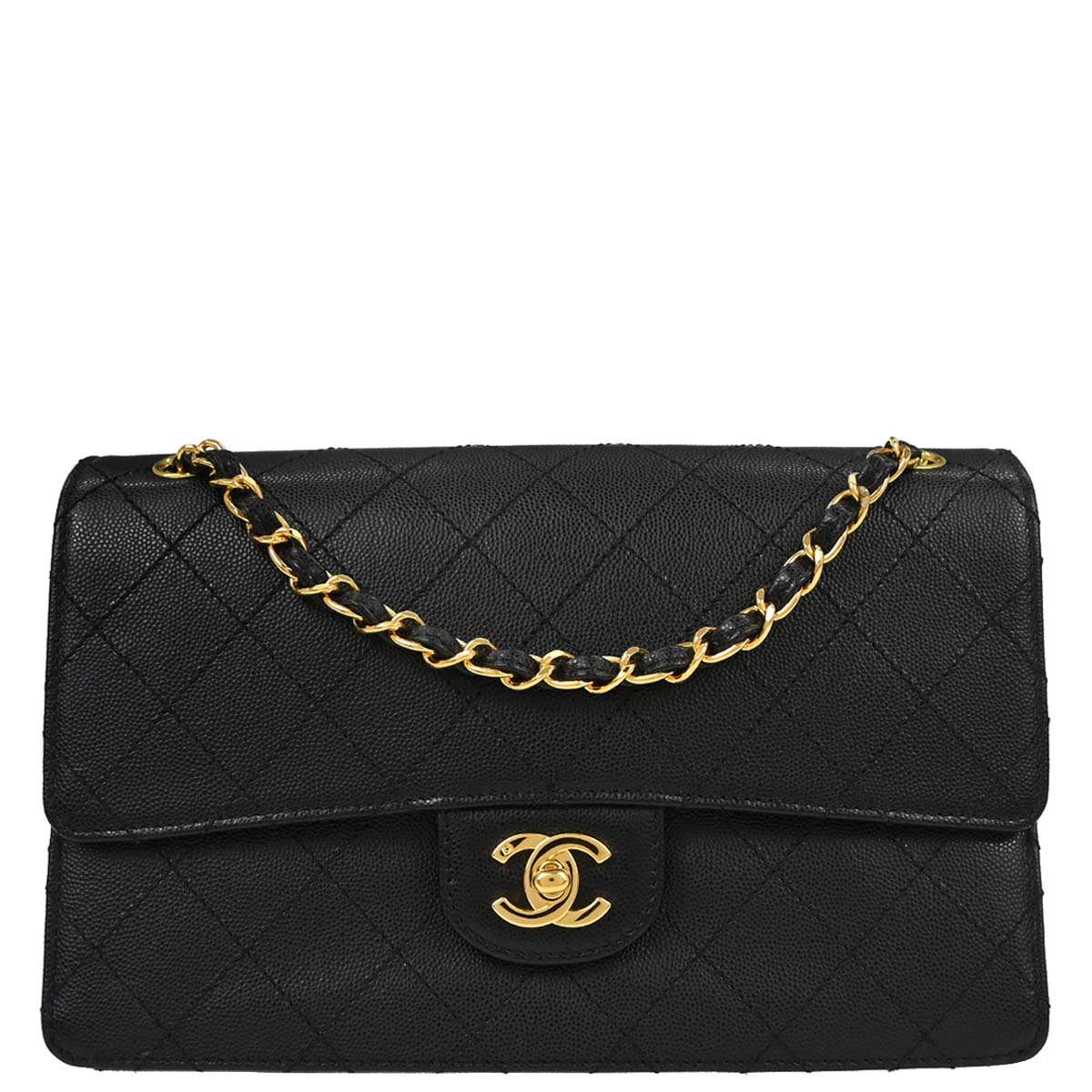 Chanel Black Caviar Skin Shoulder Bag