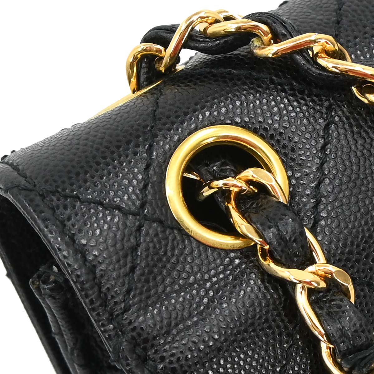Chanel Black Caviar Skin Shoulder Bag