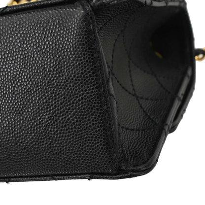 Chanel Black Caviar Skin Shoulder Bag