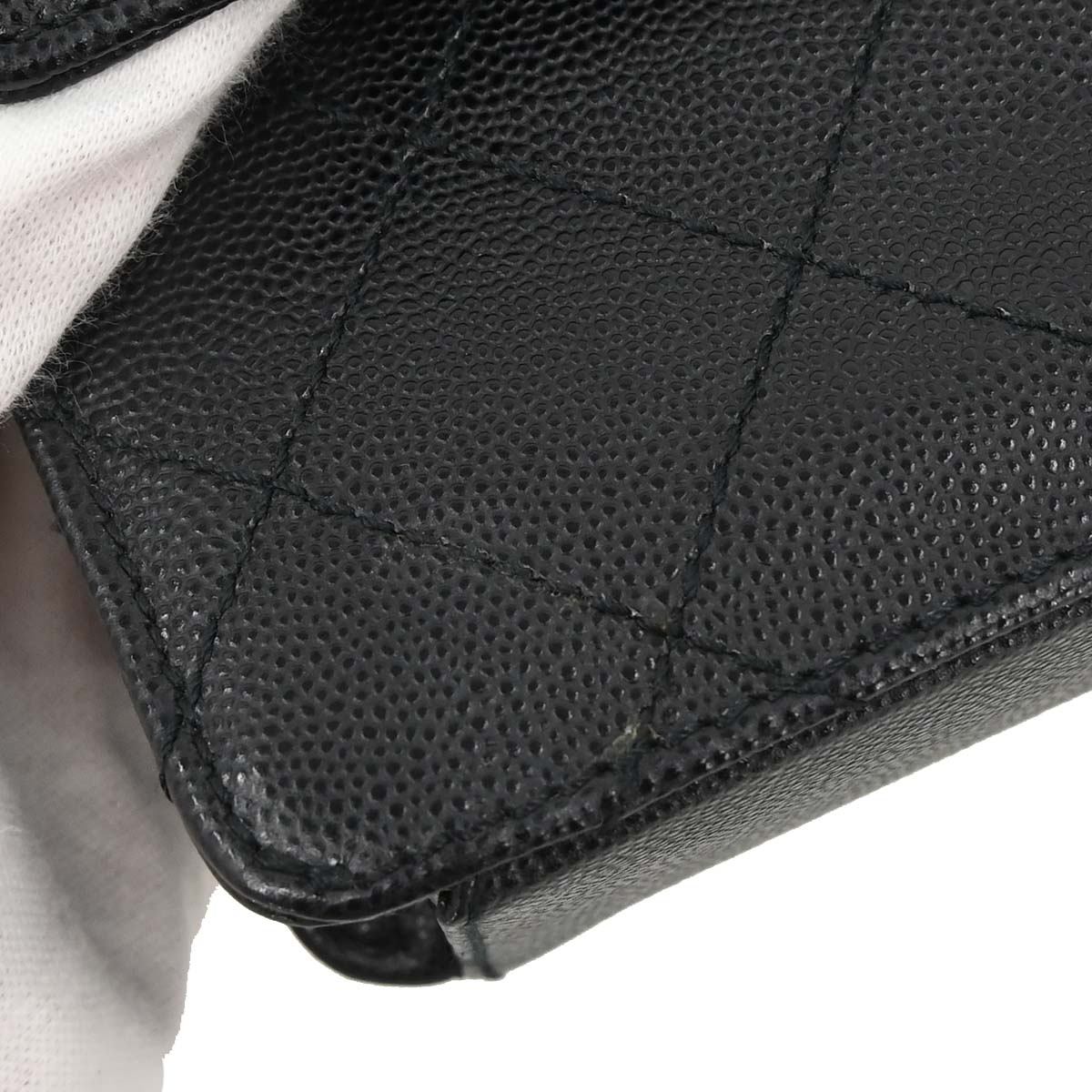 Chanel Black Caviar Skin Shoulder Bag