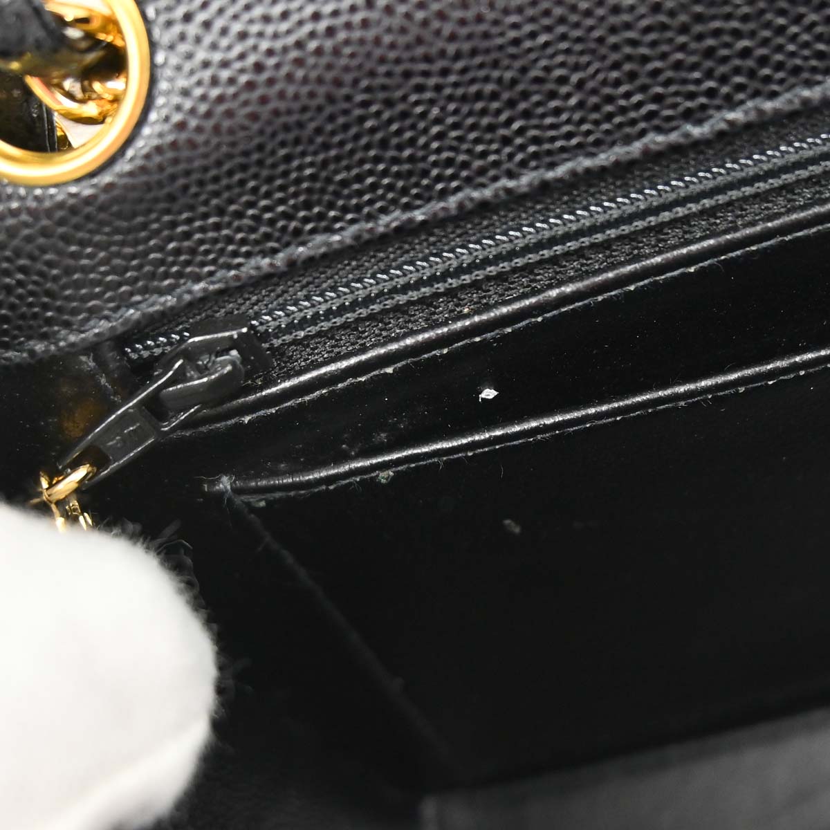 Chanel Black Caviar Skin Shoulder Bag