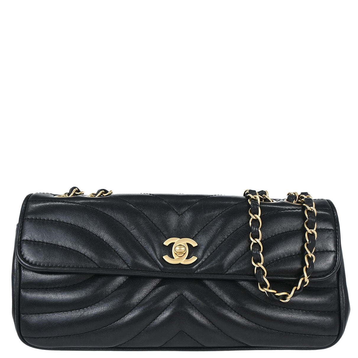 Chanel Black Lambskin Shoulder Bag