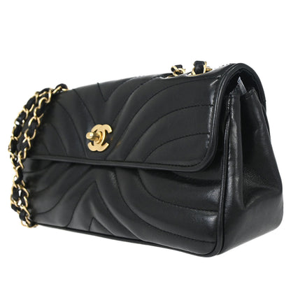 Chanel Black Lambskin Shoulder Bag