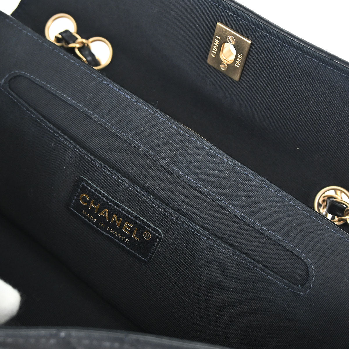 Chanel Black Lambskin Shoulder Bag