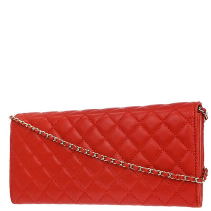 Chanel Red Lambskin WOC Wallet on Chain Bag