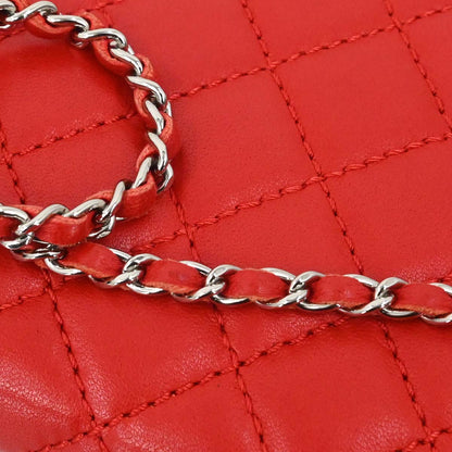 Chanel Red Lambskin WOC Wallet on Chain Bag