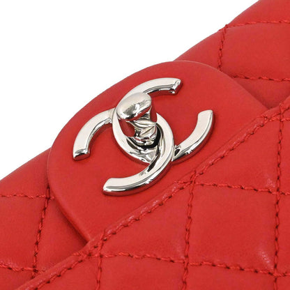 Chanel Red Lambskin WOC Wallet on Chain Bag