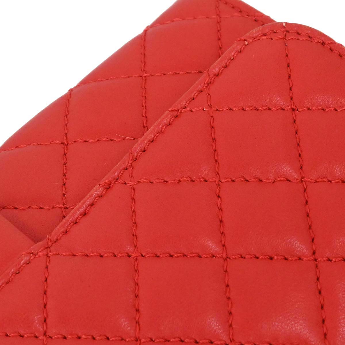 Chanel Red Lambskin WOC Wallet on Chain Bag