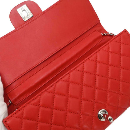 Chanel Red Lambskin WOC Wallet on Chain Bag