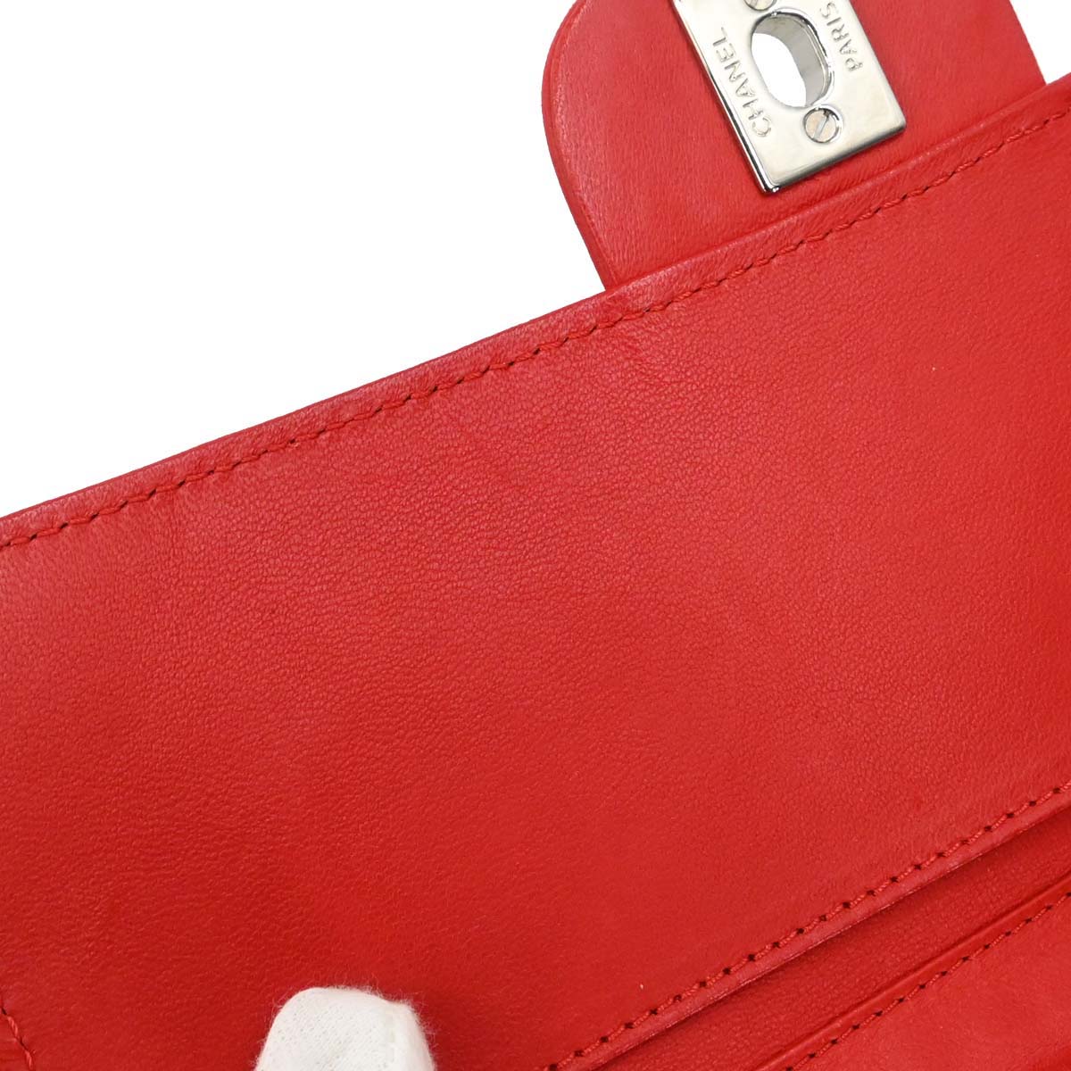 Chanel Red Lambskin WOC Wallet on Chain Bag