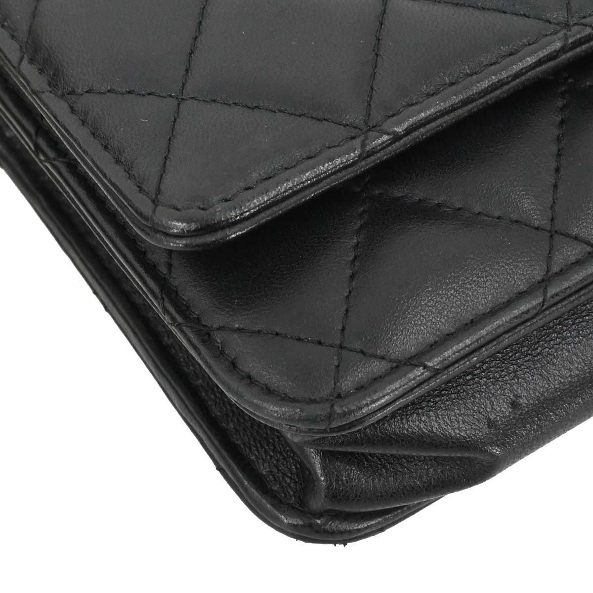 Chanel Black Lambskin Classic WOC Wallet on Chain Bag