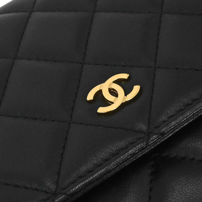Chanel Black Lambskin Classic WOC Wallet on Chain Bag
