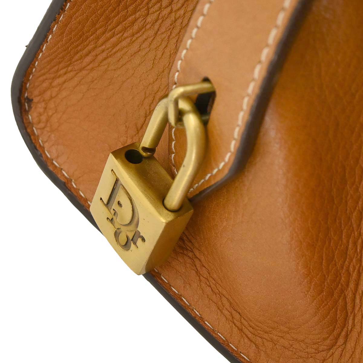 Damage Christian Dior Brown Leather Handbag