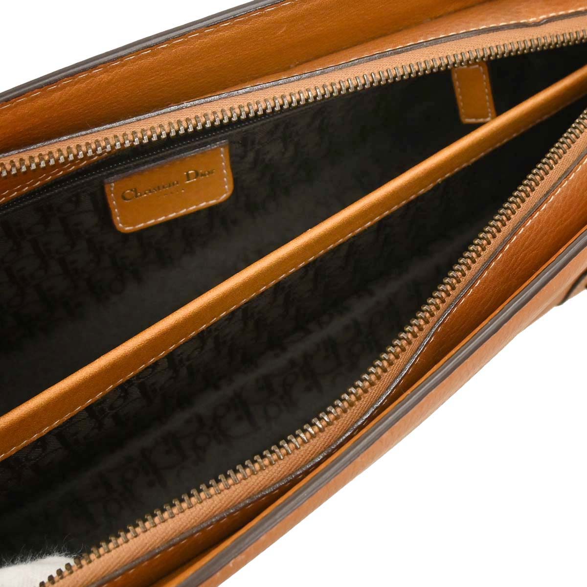 Damage Christian Dior Brown Leather Handbag