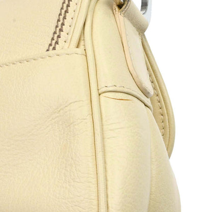 Christian Dior Ivory Leather Saddle Handbag
