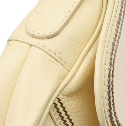 Christian Dior Ivory Leather Saddle Handbag