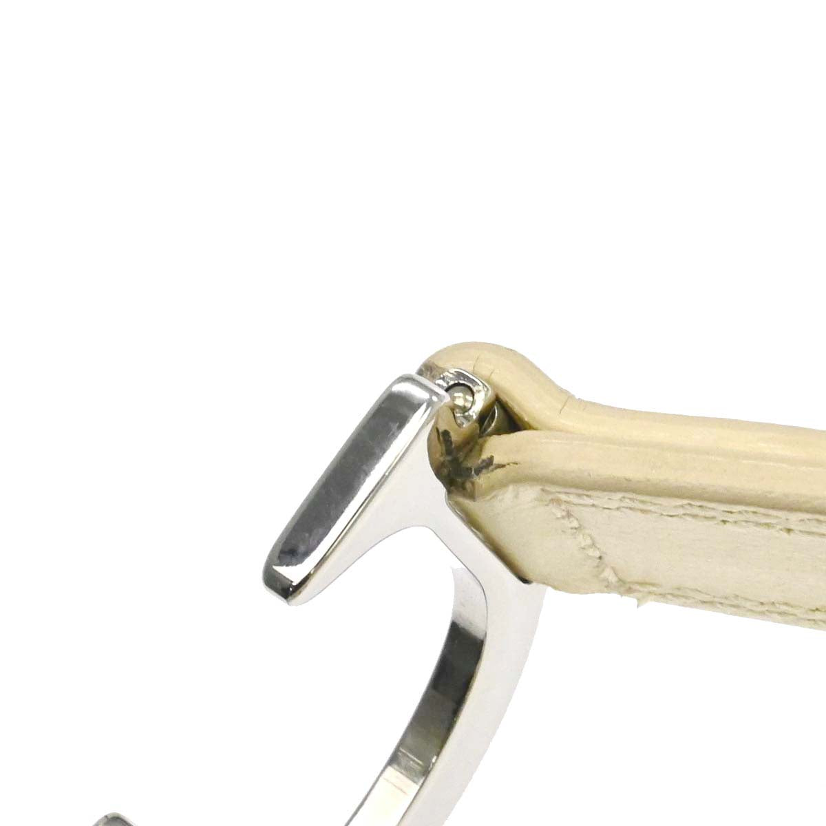 Christian Dior Ivory Leather Saddle Handbag