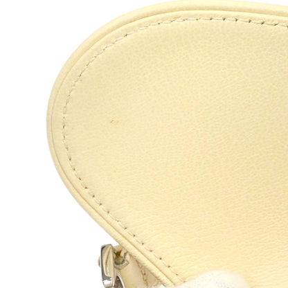 Christian Dior Ivory Leather Saddle Handbag