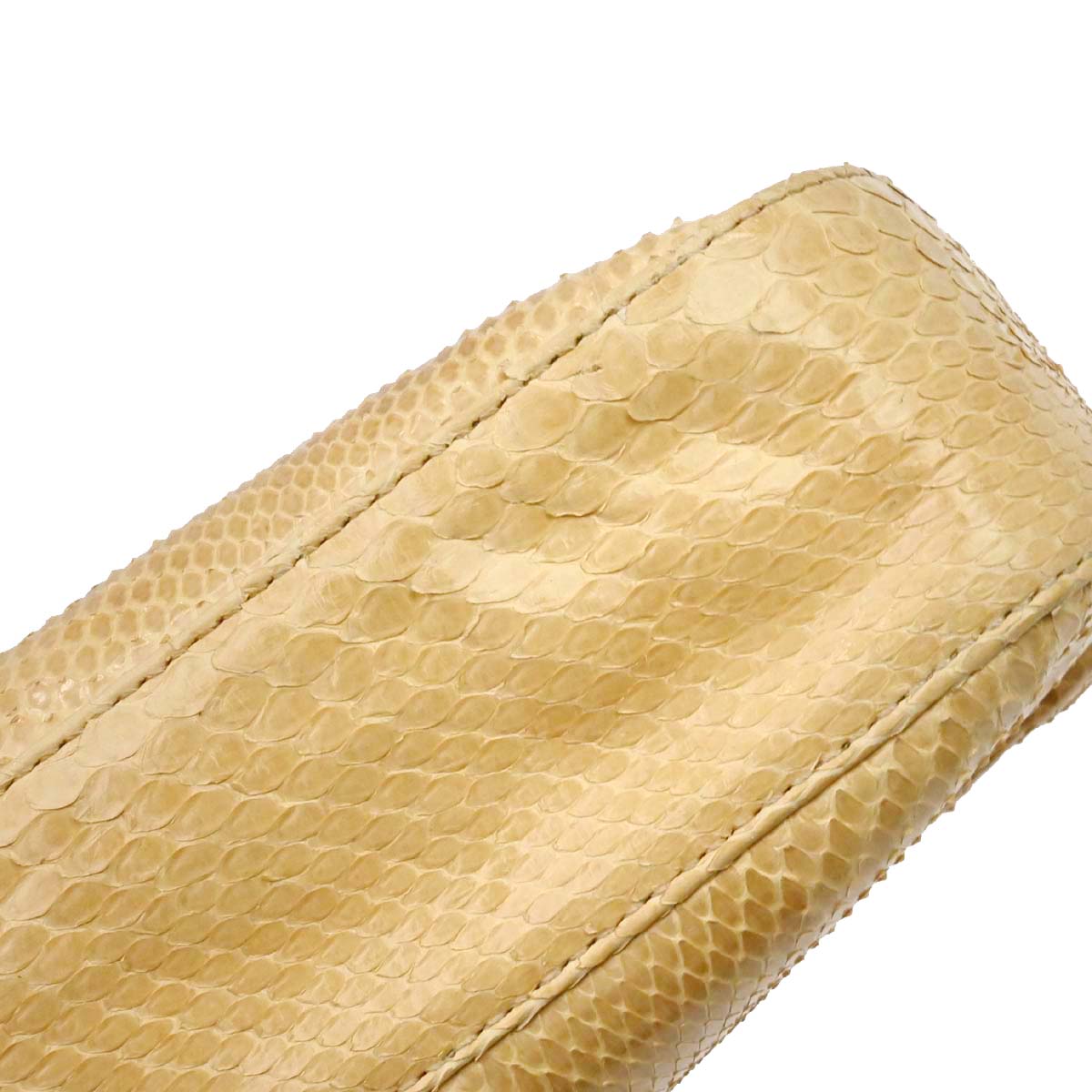 Fendi * Beige Python Baguette Handbag