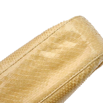 Fendi * Beige Python Baguette Handbag