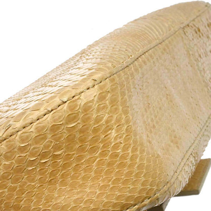 Fendi * Beige Python Baguette Handbag