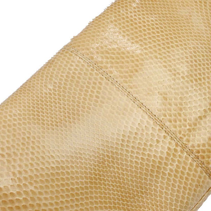 Fendi * Beige Python Baguette Handbag