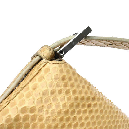 Fendi * Beige Python Baguette Handbag