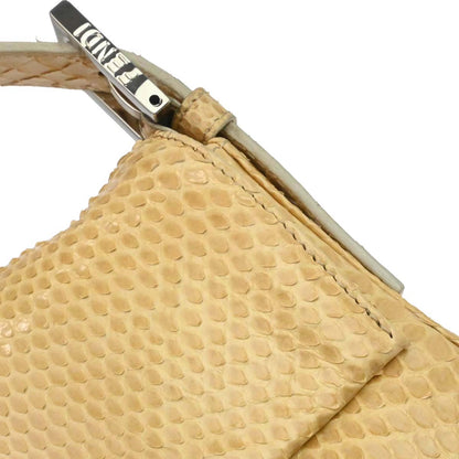 Fendi * Beige Python Baguette Handbag
