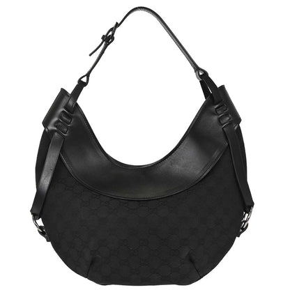 Gucci Black Canvas GG Handbag