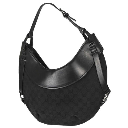 Gucci Black Canvas GG Handbag