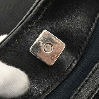Gucci Black Canvas GG Handbag