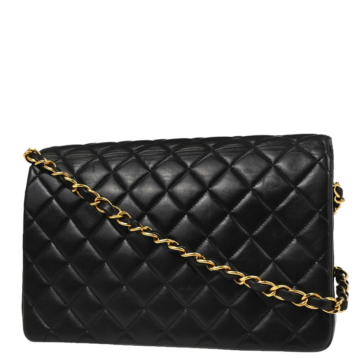 Chanel Black Lambskin Paris Shoulder Bag