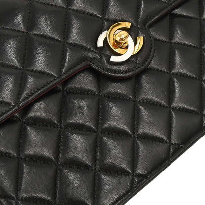 Chanel Black Lambskin Paris Shoulder Bag