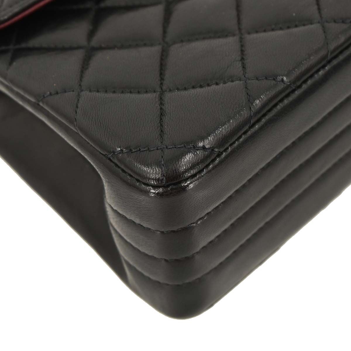 Chanel Black Lambskin Paris Shoulder Bag