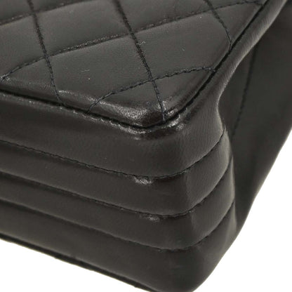 Chanel Black Lambskin Paris Shoulder Bag