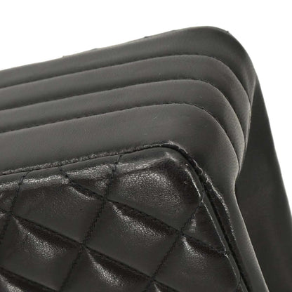 Chanel Black Lambskin Paris Shoulder Bag
