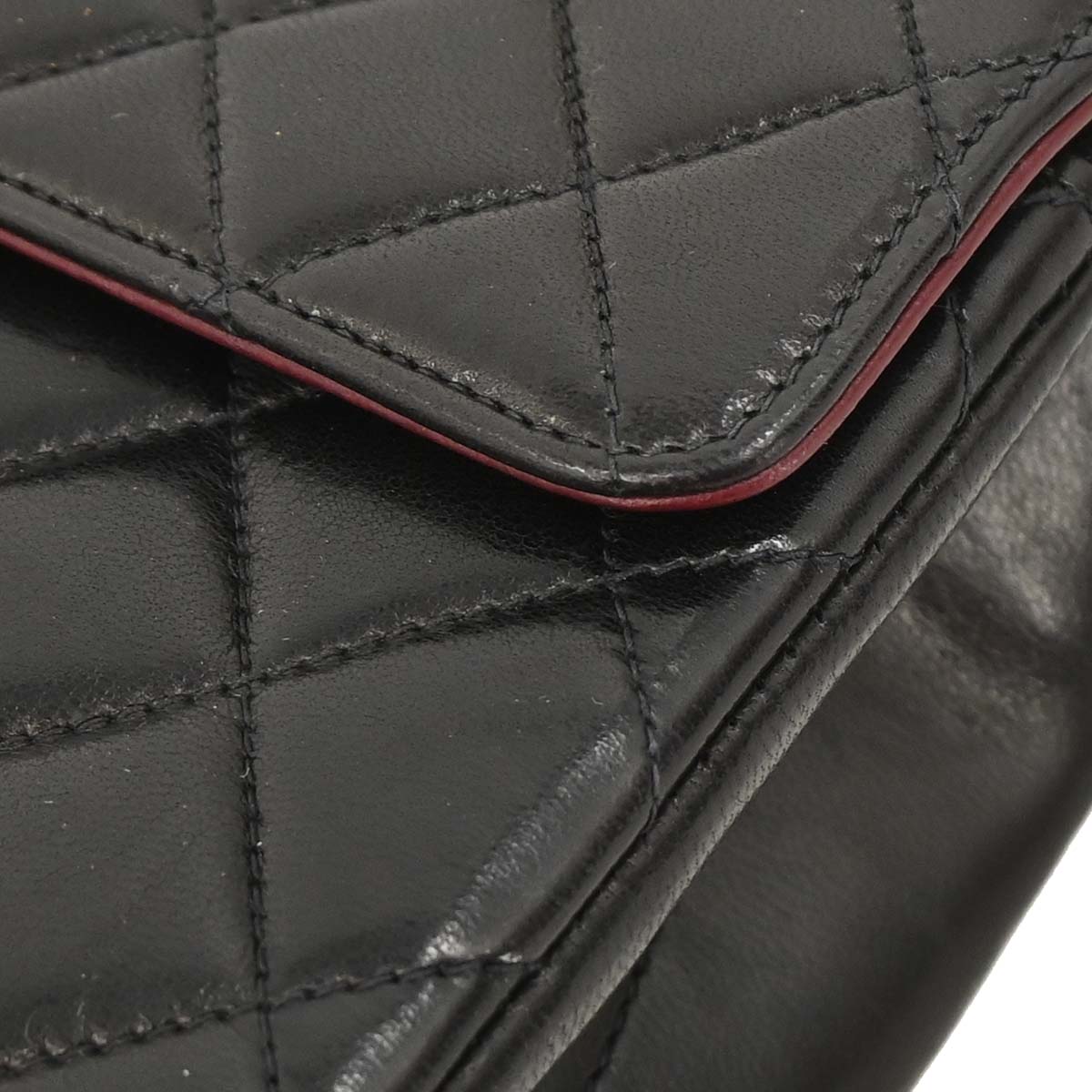 Chanel Black Lambskin Paris Shoulder Bag