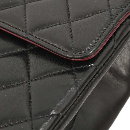 Chanel Black Lambskin Paris Shoulder Bag