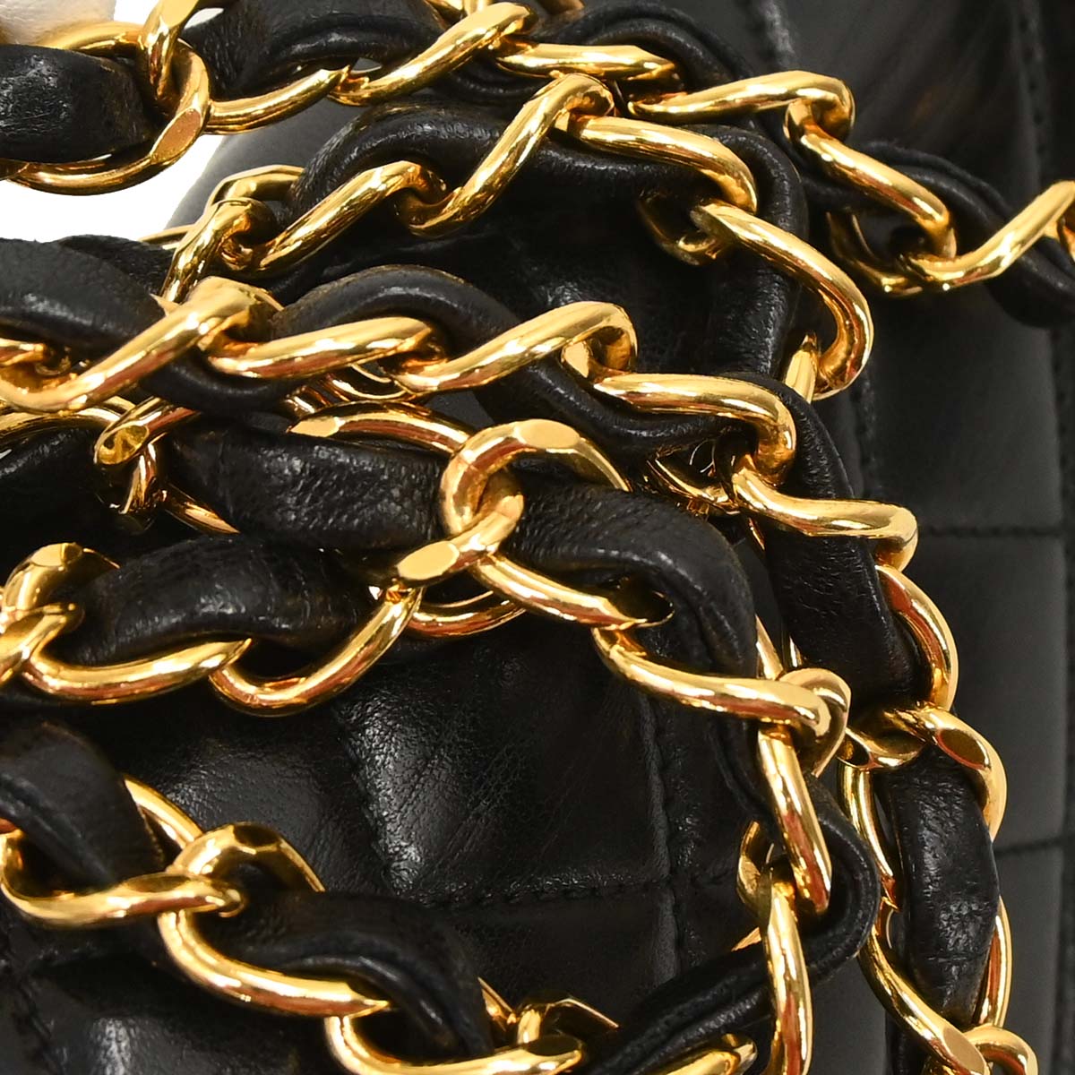 Chanel Black Lambskin Paris Shoulder Bag