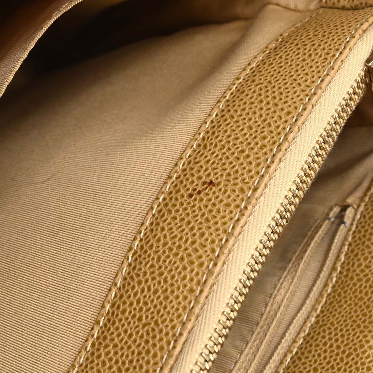 Chanel Beige Caviar Skin Grand Shopping Tote GST Chain Handbag