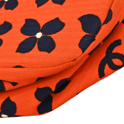Chanel Red Canvas Flower Tote Handbag